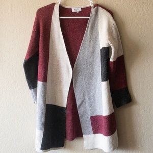 Military Hippie | Open front color block Cardigan